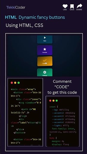 Fancy Buttons Design — Smooth & Modern CSS UI Animation #coding #uidesignlearning #webdesign