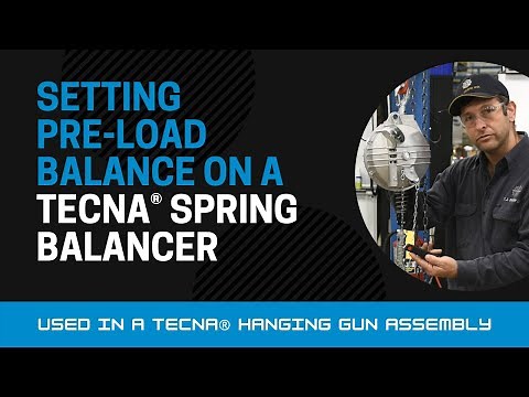 Setting & Adjusting Pre-Load Balance on TECNA® Spring Balancer - Portable Hanging Gun - T.J. SNOW