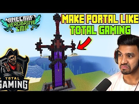 How to Make Total Gaming Nether Sword Portal in Herobrine SMP Minecraft