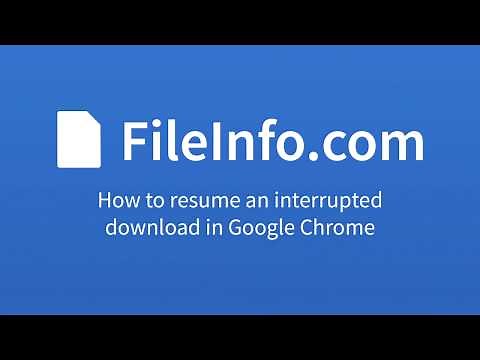 How to resume an interrupted download in Google Chrome