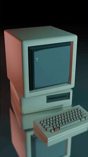 Python scripted keyboard and monitor in Blender ;) #madewithblender #blender #python