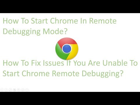 How To Start Chrome In Remote Debugging Mode?