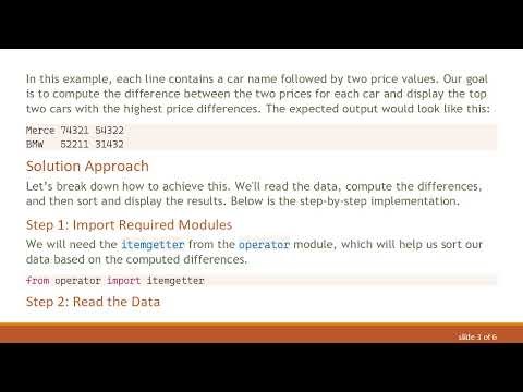 Displaying the Top 2 Highest Difference Car Records in Python