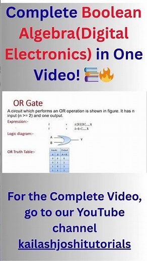 Complete Boolean Algebra in ONE Reel! ⚡️