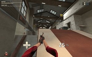 Let me introduce you to tf_viewmodel_offset_override; a command that lets you change the X Y Z position of viewmodels. It's locked behind sv_cheats 1, but it's still pretty fun to play around with.