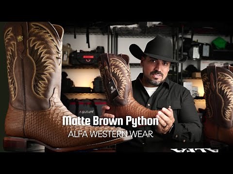 Alfa Western Wear Matte Brown Python Cowboy Boot Review