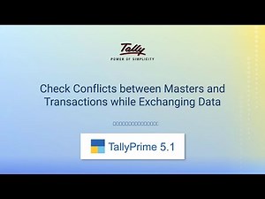 How to Check Conflicts Between Masters and Transactions while Exchanging Data | TallyHelp