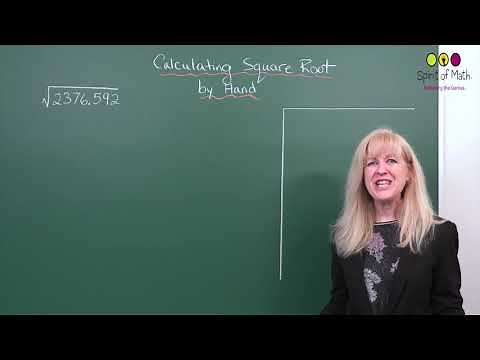 Calculating Square Root by Hand (Early Grades)