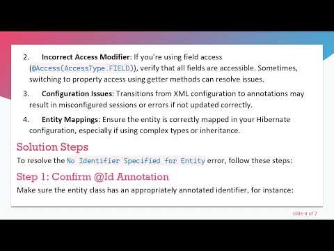 Resolving the No Identifier Specified for Entity Error in Hibernate