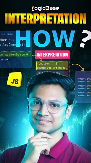 5.1K views · 70 reactions | JavaScript doesn't compile before running.Back in the 90s, it used to interpret your code line by line. In this reel, you'll see how the interpreter reads your code, why it starts fast, and what trade-offs come with interpretation. For the complete deep-dive and real examples, watch the full video. The link is in the comment section. | Sumit Saha | Facebook