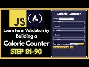 freeCodeCamp - JavaScript - Learn Form Validation by Building a Calorie Counter - STEP 81 - 90