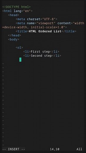 How to use ol tag in HTML #coding #programming #html #webdesign #html5