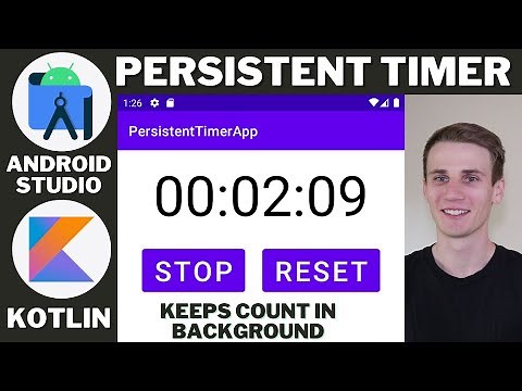 Persistent Timer Android Studio Kotlin Tutorial | Background Stopwatch