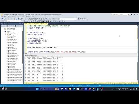 How to update Identity Column in SQL Server