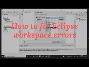 #GTSTutorials How to fix workspace issues in Eclipse. clean your eclipse workspace errors.