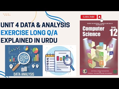 Class 12 Computer Unit 4 | Data and Analysis | Long Questions with Detailed Answers | New Book 2025
