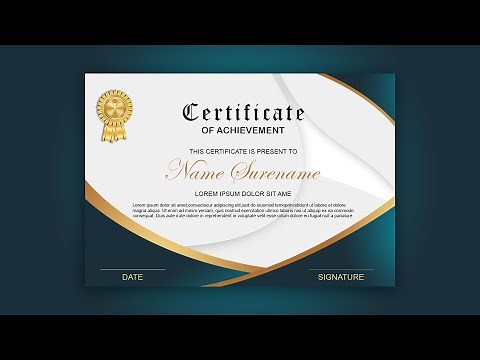 Modern Certificate Design | Photoshop CC Tutorial