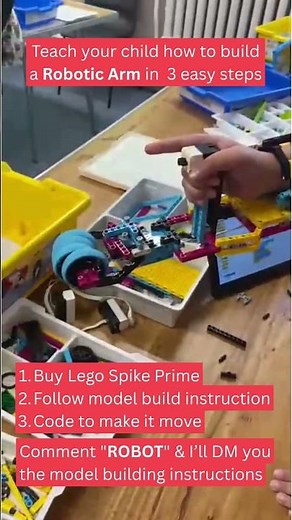 3 Steps to build a Lego Robotics Arm