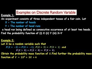 Probability Mass function Solved Problems | Discrete Random Variable with Detailed Steps| Part 1