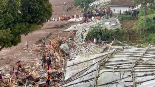 Indonesia landslide kills eight, more than 80 missing