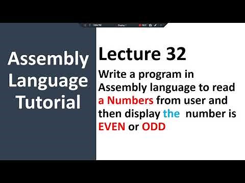 How to Find The Number is Even Or Odd in Assembly Language | Assembly Programming Tutorial - 32
