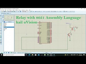 controlling relay with 8051/89c51 in proteus using assembly language in keil