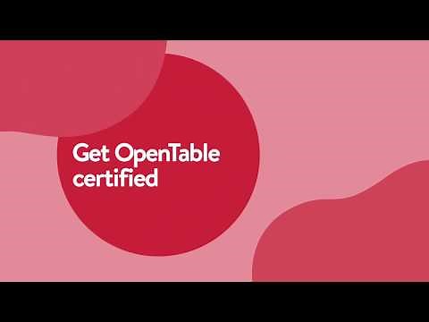 Get OpenTable Certified