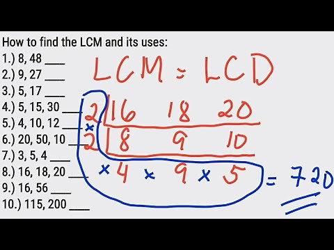 How to find Least Common Multiple and Least Common Denominator