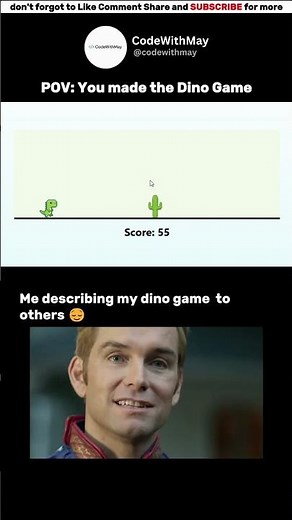 POV: You Made the Chrome Dino Game #coding #htmlcss #javascript