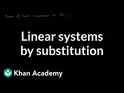 Solving linear systems by substitution | Algebra Basics | Khan Academy
