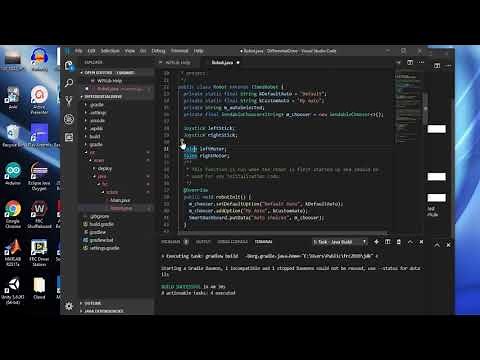 A First Program for Robot Driving in FRC (Java)