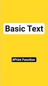 Basic text output (print function) #python #coding #challenge