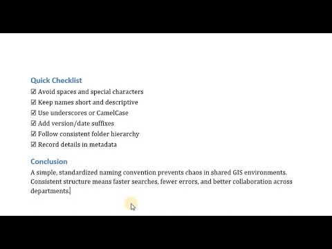 Tips on File Naming in GIS