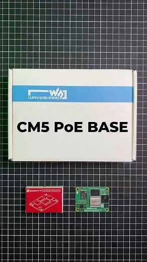 Raspberry Pi Compute Module 5 IO Board With PoE Feature, For All Variants Of CM5 #waveshare #poe