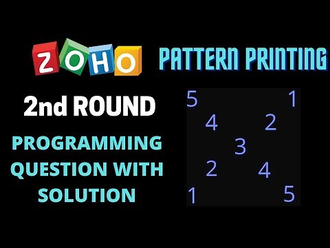 Zoho 2nd Round Programming Questions with Solution | Pattern Printing | BiNaRiEs