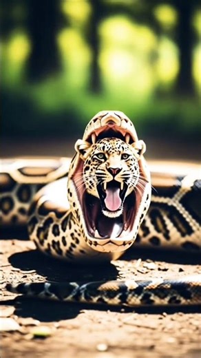 Python's Secret: Leopard Head! #shorts