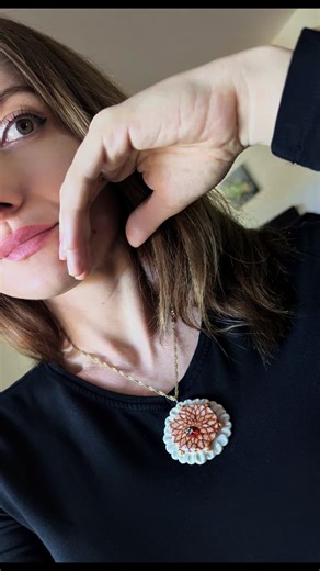 Handmade Fimo Clay Pendant with Clean Design