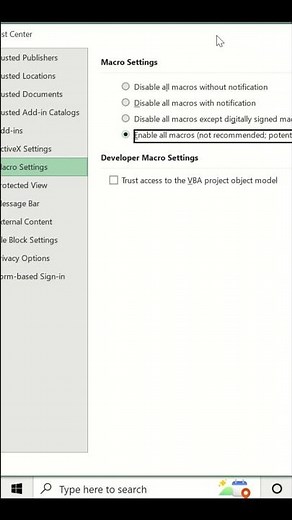 How to enable Macro in Excel