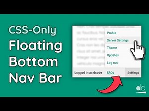 Floating Bottom Navigation Bar Tutorial - HTML & CSS Only (Web Design)