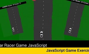 A Car Racer JavaScript Game Exercise Using Vanilla JavaScript