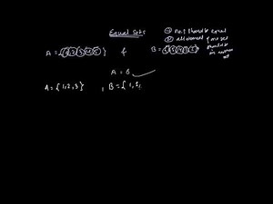 What are Equal Sets - Set Theory 9