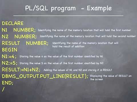 Oracle pl sql tutorial - Introduction to PL_SQL programming #1