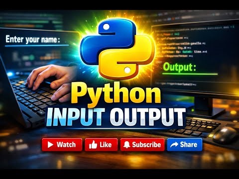 Python Input / Output | Input from User in Python | Input Function | Python for beginners | Python