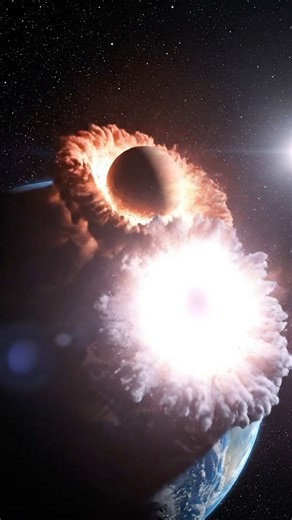 Watch as a purple and brown planet collide with Earth, sending clouds of colorful dust and molten fragments into orbit. The explosion paints the atmosphere in surreal shades of purple, brown, and orange, creating a mesmerizing, almost hypnotic spectacle. Shockwaves ripple across continents while fragments drift through the sky. Hyper-realistic, cinematic, and breathtaking — this is apocalypse like you’ve never seen it before. #AIgenerated #AIVideo #AIart #AIContent #CinematicAI #SurrealAI #AIVis