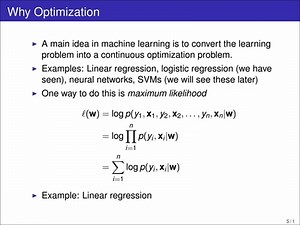 Optimisation in Machine Learning