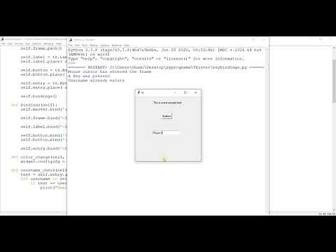 Tkinter Key Bindings - Mapping Buttons to Events