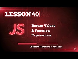 040 JavaScript Return Values & Function Expressions Explained | JS Tutorial #40
