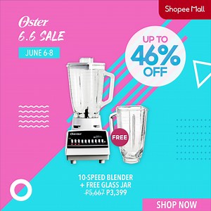 1.1K views · 14 reactions | This 6.6 Sale, GET UP TO 46% OFF on Oster Appliances + FREEBIES on select items! For the first TWO HOURS ONLY (12MN - 2AM) enjoy massive savings on the Oster Countertop Oven! Upgrade your cooking game and don't miss out on these amazing deals! ADD TO CART AND SHOP NOW until June 8!  | Oster | Facebook
