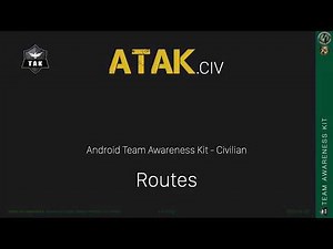 ATAK/CivTAK 4.0 Routes