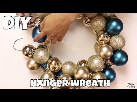DIY Holiday Hanger Wreath